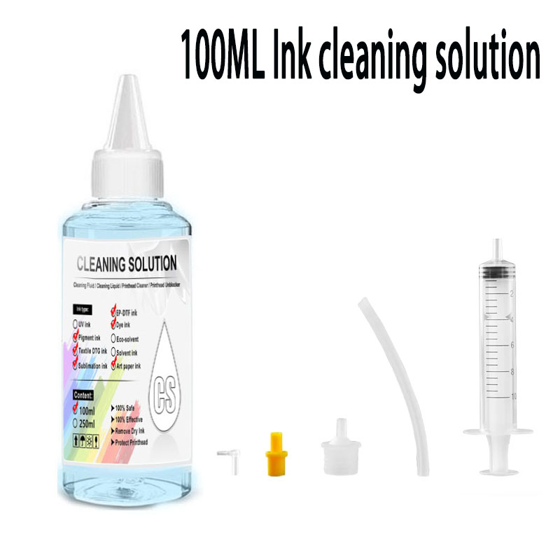 Print Head Cleaning Kit - 100ML Inktreinigingsoplossing Inkjet Printerkop Reinigingsset Geschikt