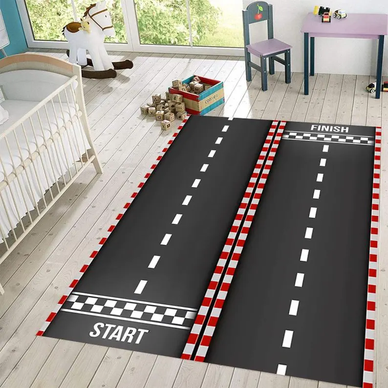 Commercial Printing Format - Racebaantapijt Stedelijk transport Parkeerplaats Bedrukte vloermat
