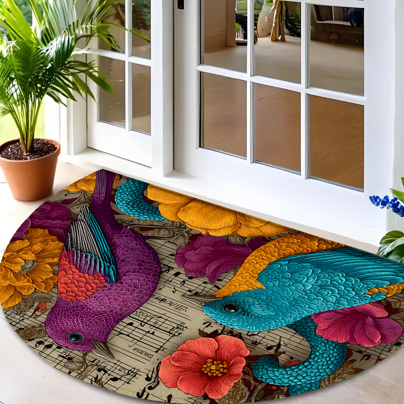 Commercial Printing Shop - Artistieke tropische bloemen grafische print ronde