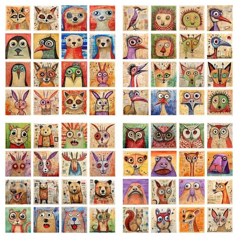 Printable Heat Transfer Vinyl - Schattige cartoon dierenillustraties hittetransfer vinyl strijk-op