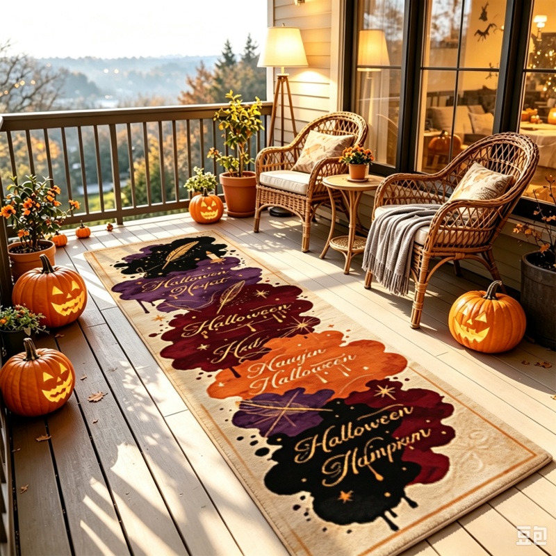 Tapijt met Halloween-letterpri - Commercial Printing Ink recensie en prijs