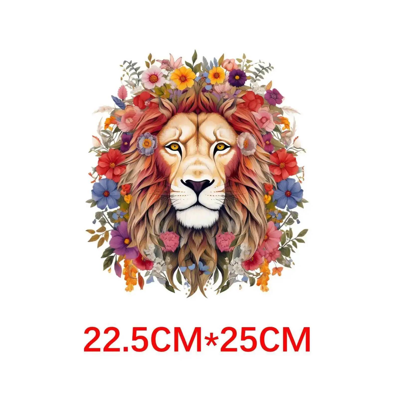25 Cm Leeuw Tijger Bloem Dier  - Printable Heat Transfer Vinyl recensie en prijs