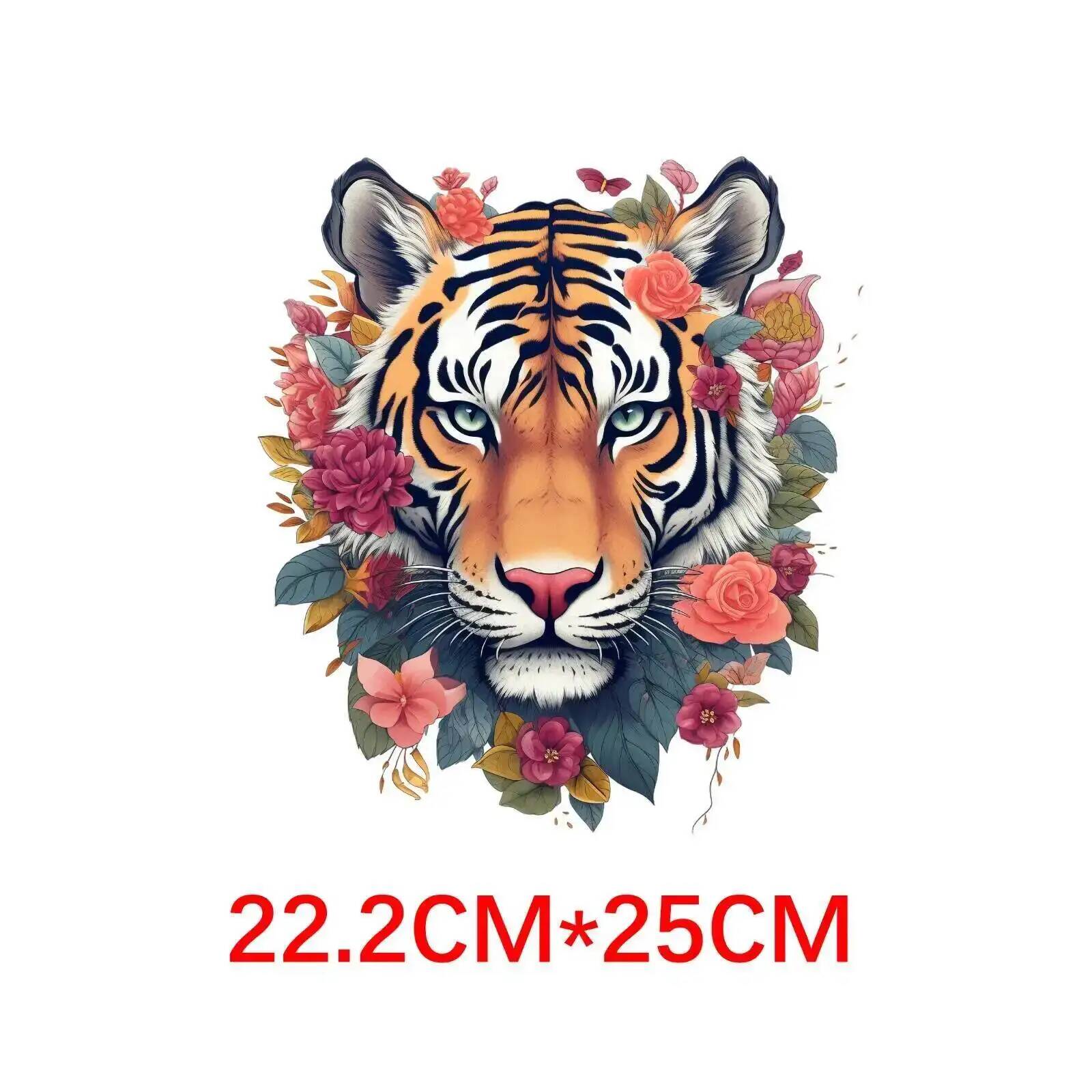 25 Cm Leeuw Tijger Bloem Dier  - Printable Heat Transfer Vinyl recensie en prijs